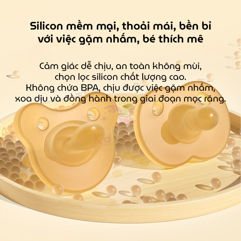 Set 2 ti giả cho bé Youkebei chất liệu silicon cao cấp phiên bản "Ngày & Đêm