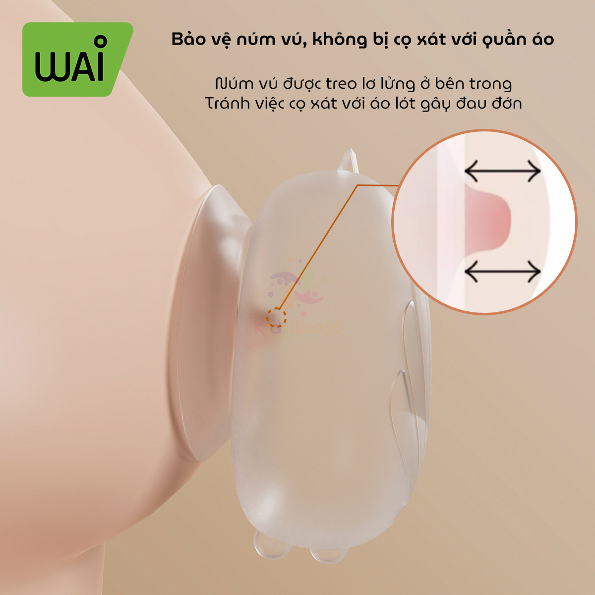 Phễu hứng sữa, cốc hứng sữa Wai All Silicone Milk Collector chất liệu silicone cao cấp có vòi rót tiện lợi