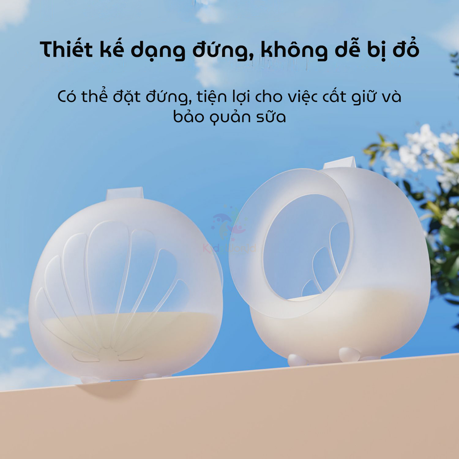 Phễu hứng sữa, cốc hứng sữa Wai All Silicone Milk Collector chất liệu silicone cao cấp có vòi rót tiện lợi