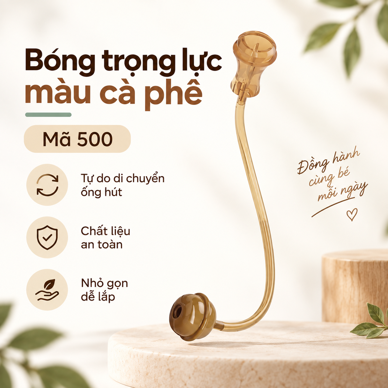 Phụ kiện ống bóng trọng lực, ống hút quả tạ dùng cho bình uống nước/sữa cho bé