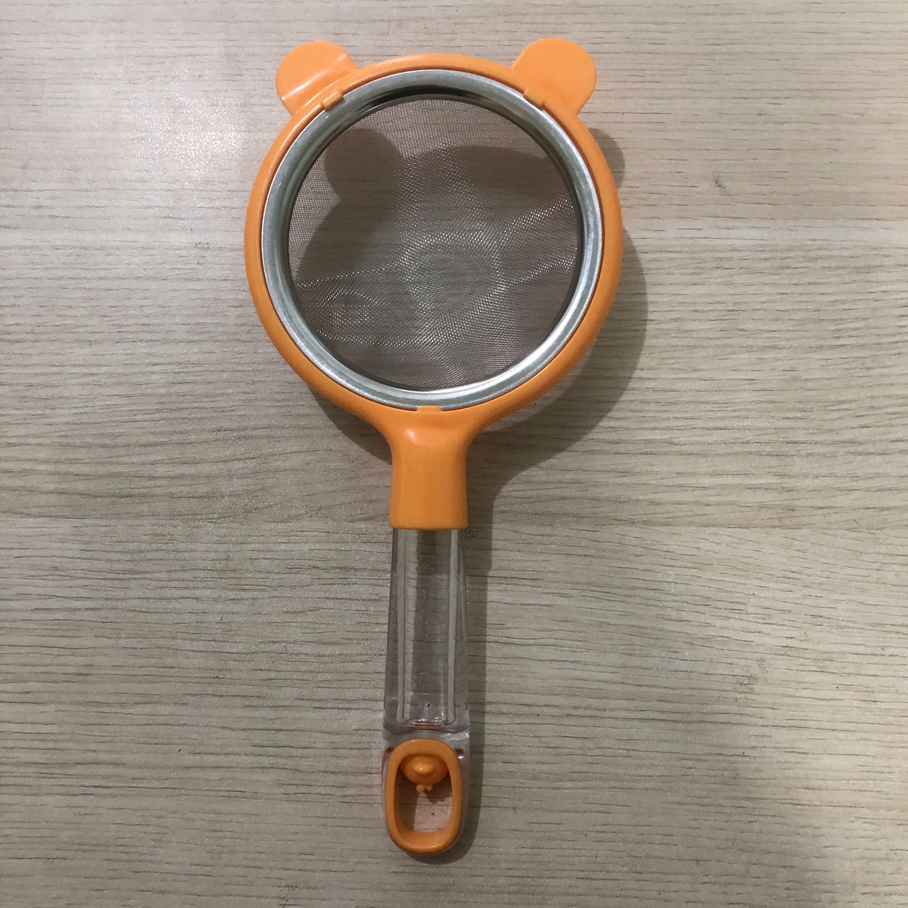 Rây lọc cháo inox tai gấu xinh xắn dụng cụ rây cháo và đồ ăn siêu mịn cho bé ăn dặm