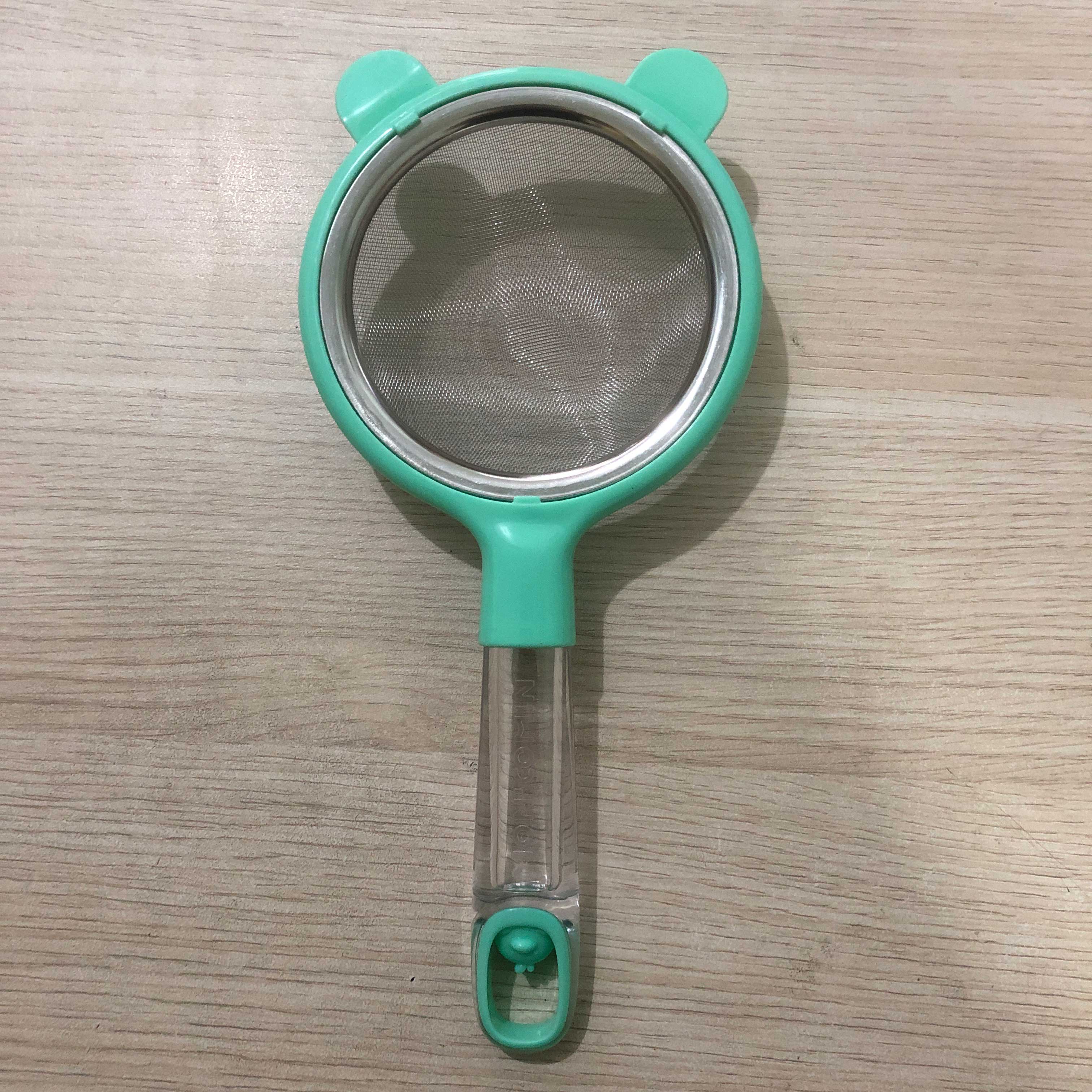 Rây lọc cháo inox tai gấu xinh xắn dụng cụ rây cháo và đồ ăn siêu mịn cho bé ăn dặm