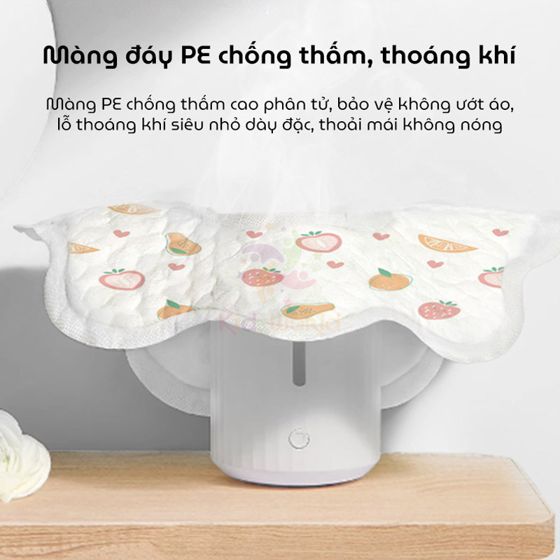 Set 10 yếm cổ hình hoa dùng 1 lần cho bé với 5 lớp chống thấm, thiết kế xoay 360° thông minh