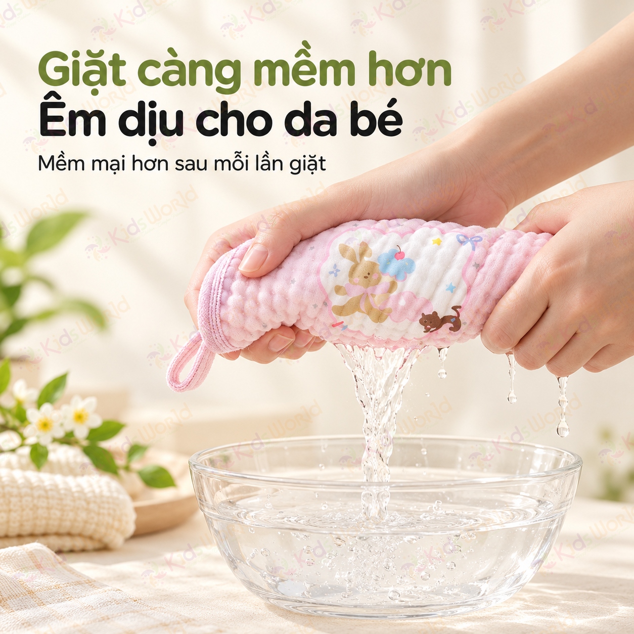 Set 5 khăn sữa cho bé sợi tre cotton 6 lớp họa tiết động vật nền màu pastel, mềm mại thấm hút mau khô kích thước 30x30cm