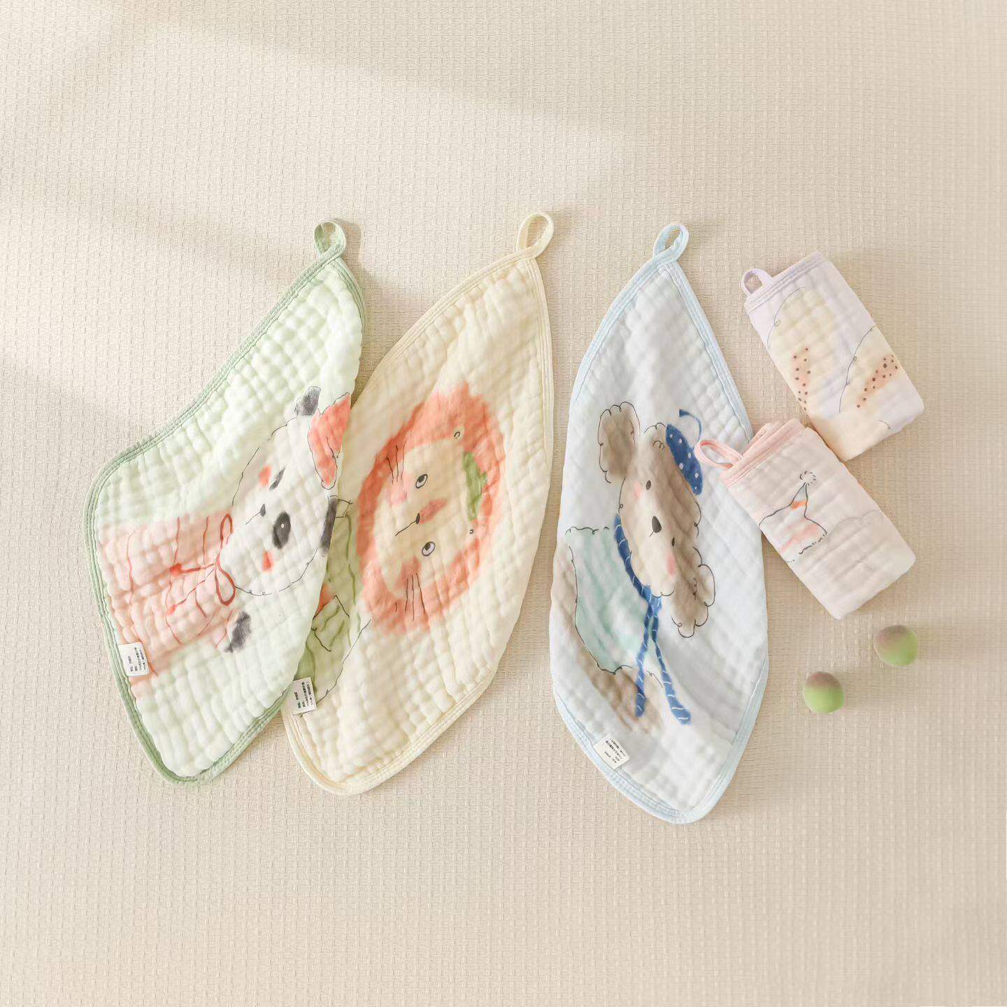 Set khăn sữa sợi bông tre cho bé in hình dễ thương khăn xô cao cấp, siêu mềm mại, thấm hút tốt, an toàn cho da nhạy cảm kích thước 30x30cm