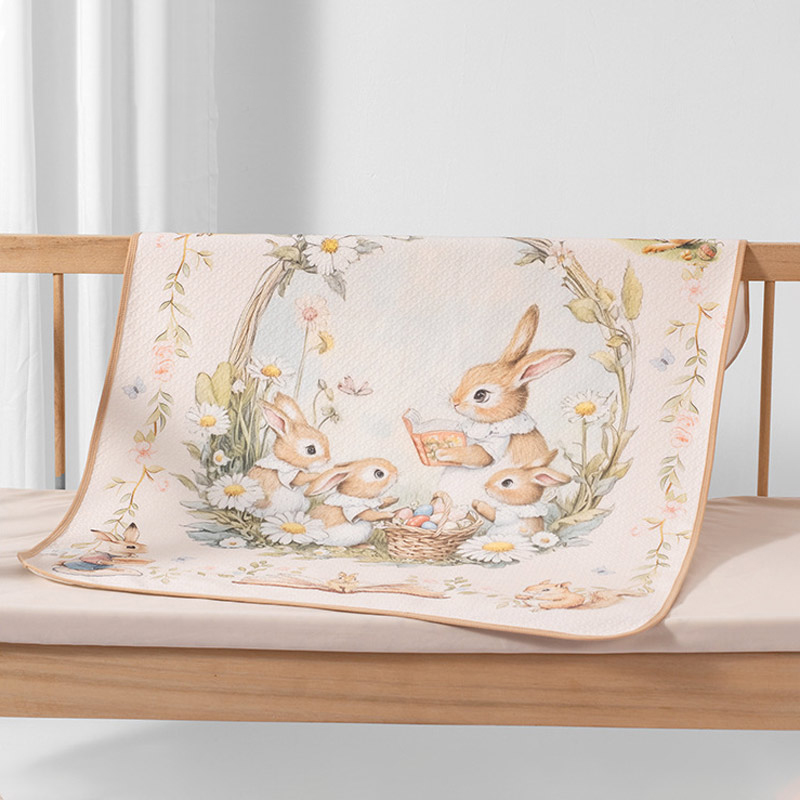 Tấm lót chống thấm cho bé thay tã phiên bản cổ tích Cotton 2 lớp mềm mịn thoáng khí có thể giặt được kích thước 50x70cm