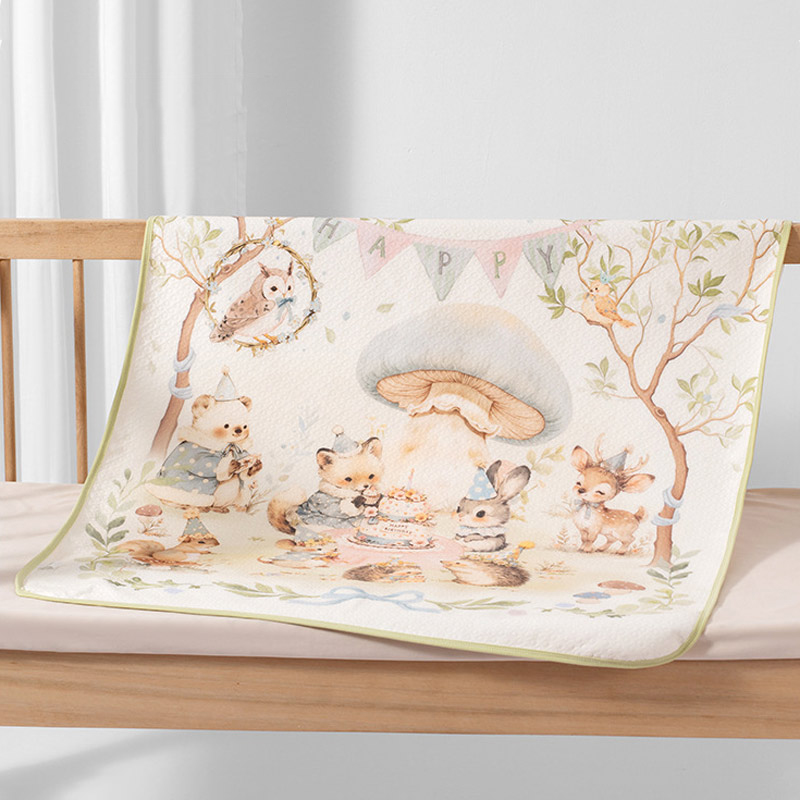 Tấm lót chống thấm cho bé thay tã phiên bản cổ tích Cotton 2 lớp mềm mịn thoáng khí có thể giặt được kích thước 50x70cm