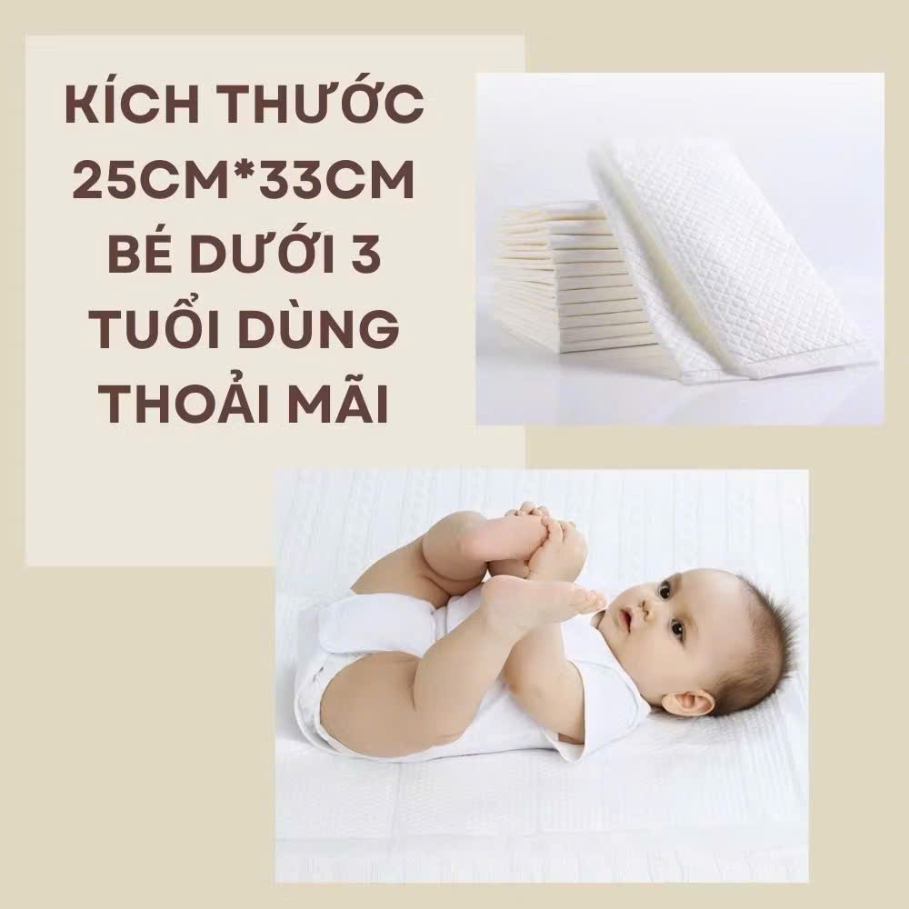 Tấm lót chống thấm Wai Isolation Pad dùng 1 lần thay tã bỉm cho bé & mẹ sau sinh mặt bông siêu mềm mại, thoáng khí, siêu thấm hút, chống thấm tuyệt đối