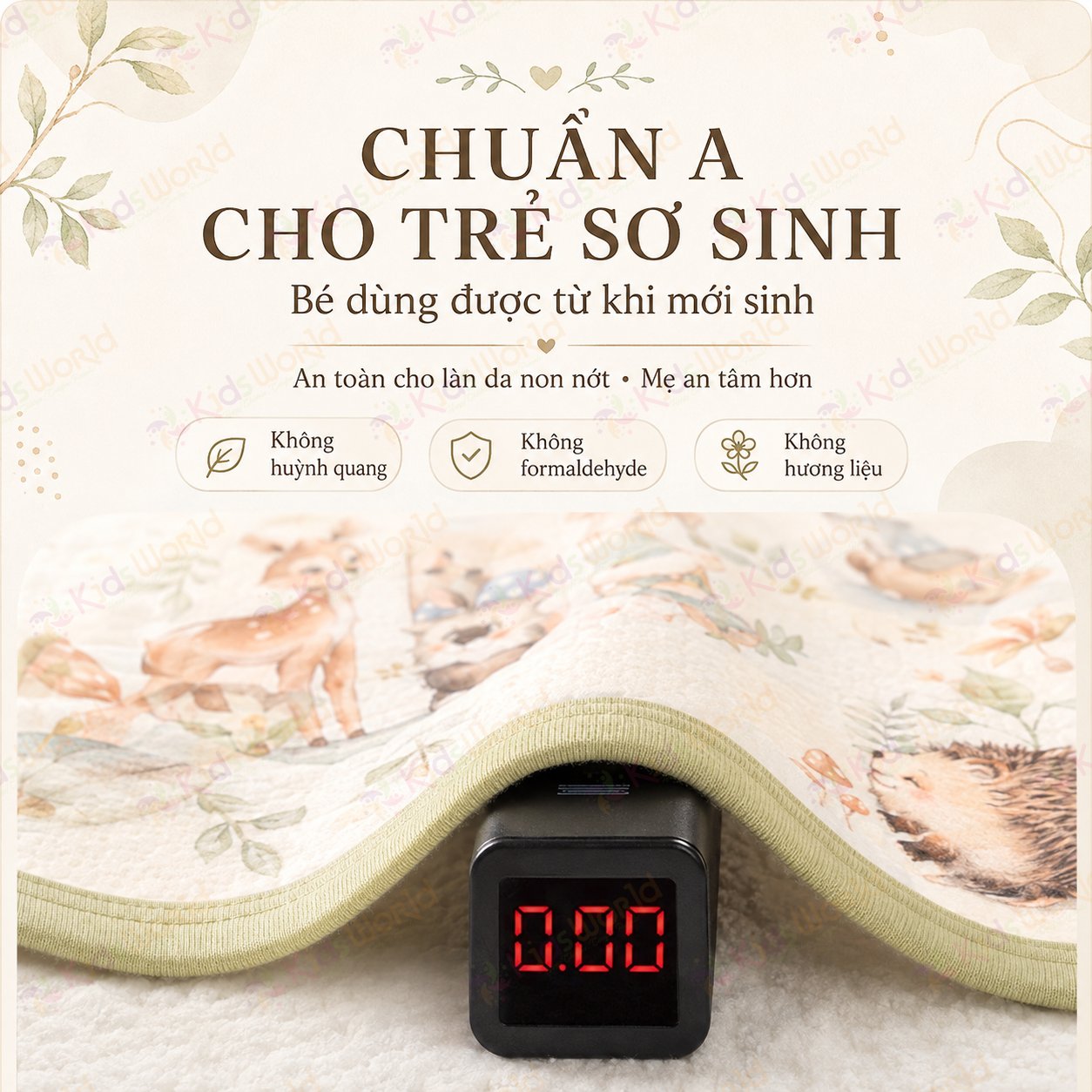 Tấm lót chống thấm cho bé thay tã phiên bản cổ tích, cotton 2 mặt mềm mịn thoáng khí, lõi tpu ngăn thấm, giặt được, dùng cho trẻ sơ sinhkích thước 50x70cm