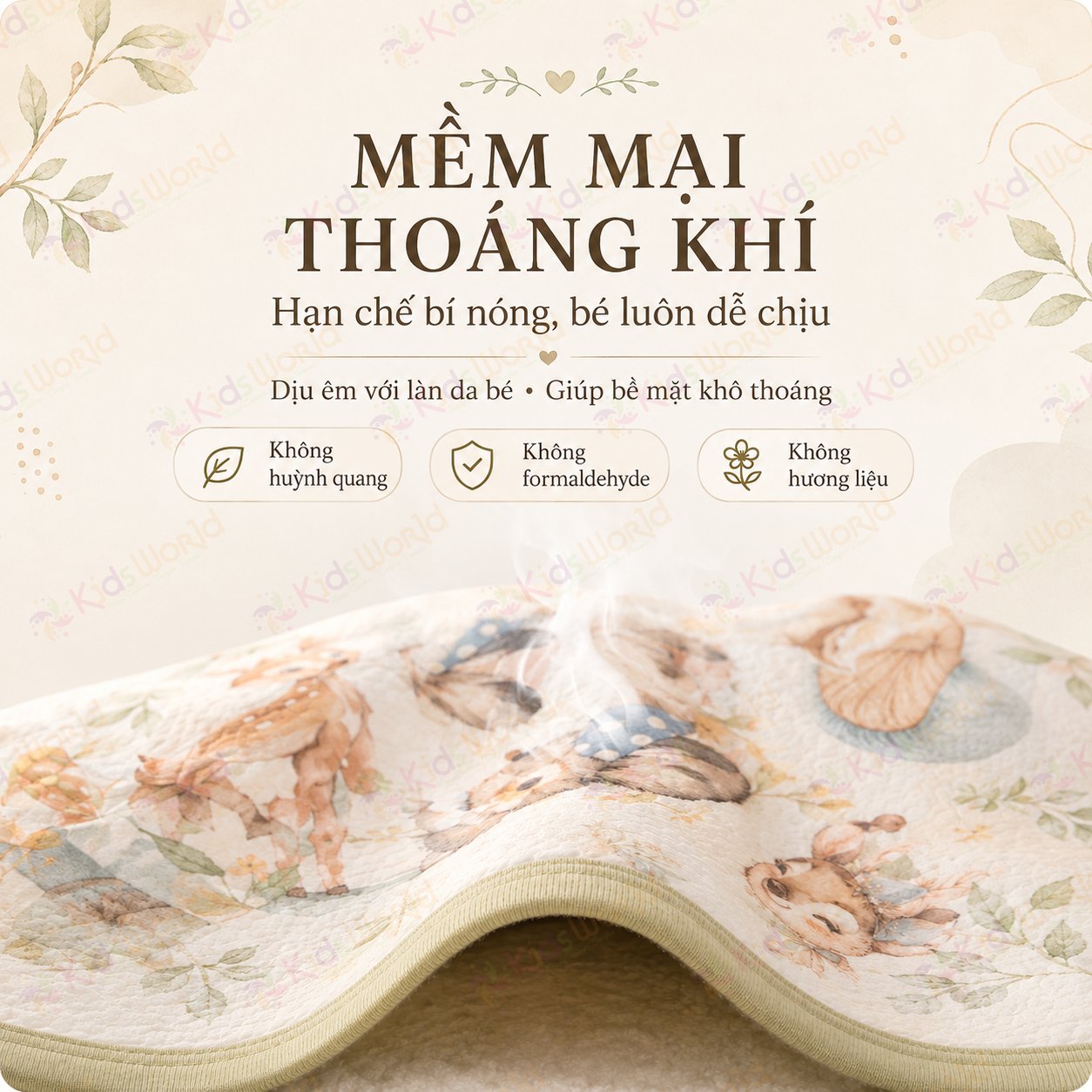 Tấm lót chống thấm cho bé thay tã phiên bản cổ tích, cotton 2 mặt mềm mịn thoáng khí, lõi tpu ngăn thấm, giặt được, dùng cho trẻ sơ sinhkích thước 50x70cm