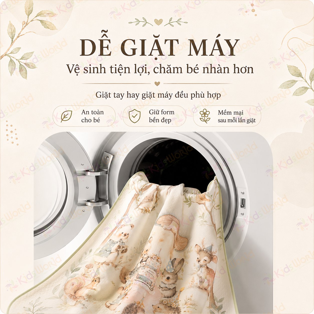 Tấm lót chống thấm cho bé thay tã phiên bản cổ tích, cotton 2 mặt mềm mịn thoáng khí, lõi tpu ngăn thấm, giặt được, dùng cho trẻ sơ sinhkích thước 50x70cm