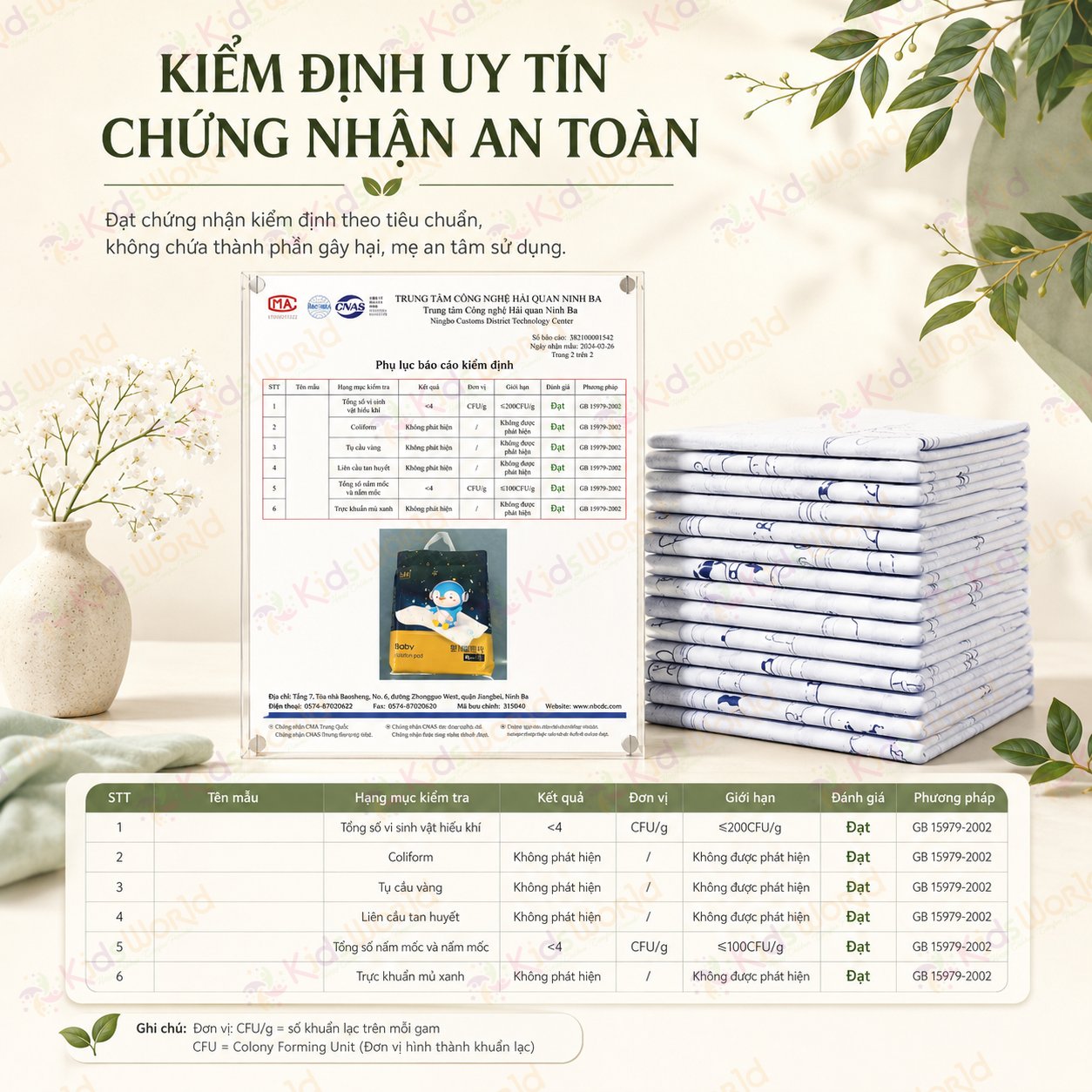 Tấm lót chống thấm dùng 1 lần Wai Isolation Pad thay tã bỉm cho bé & mẹ sau sinh mặt bông siêu mềm mại, thoáng khí, siêu thấm hút, chống thấm tuyệt đối