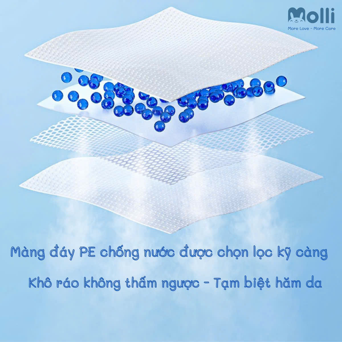 Tấm lót chống thấm dùng 1 lần cho bé Molli thiết kế mới túi nhỏ tiện lợi khi mang ra ngoài