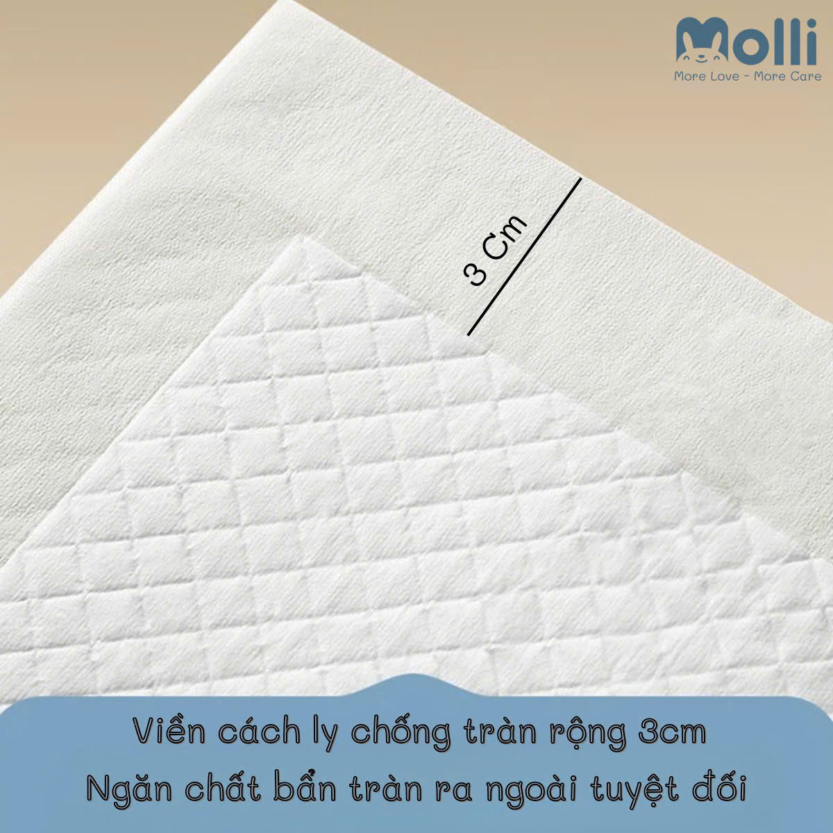 Tấm lót chống thấm dùng 1 lần cho bé Molli thiết kế mới túi nhỏ tiện lợi khi mang ra ngoài
