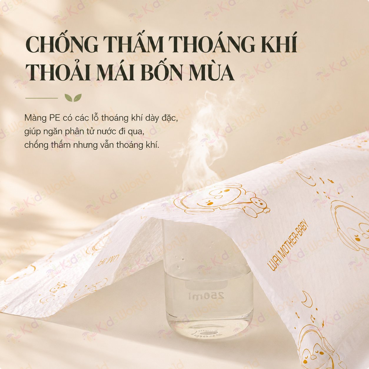Tấm lót giường hậu sản cho mẹ sau sinh Wai Puerperal Nursing Pad phiên bản tiêu chuẩn tấm lót giường cho người già trẻ em thay tã