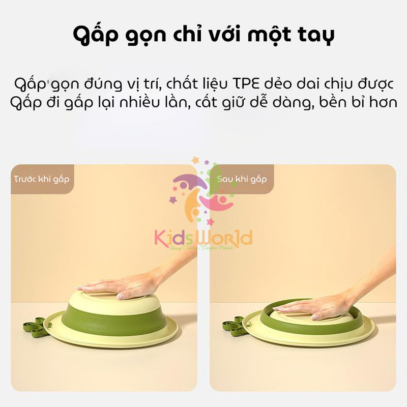 Thau chậu rửa mặt gấp gọn cho trẻ sơ sinh hình thỏ dung tích 3300ml chống rơi và chịu nhiệt độ cao cho trẻ 0-8 tuổi