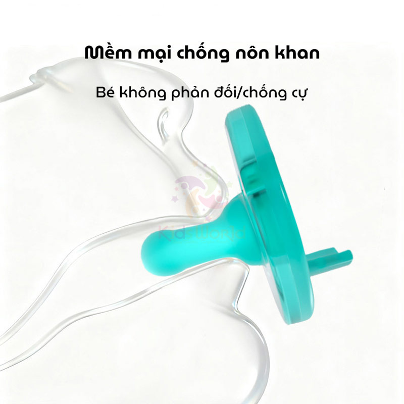 Ti giả, ti ngậm silicon cho bé X-KIDS 0-6 tháng, 6-18 tháng chống đầy hơi, làm dịu và hỗ trợ cai sữa