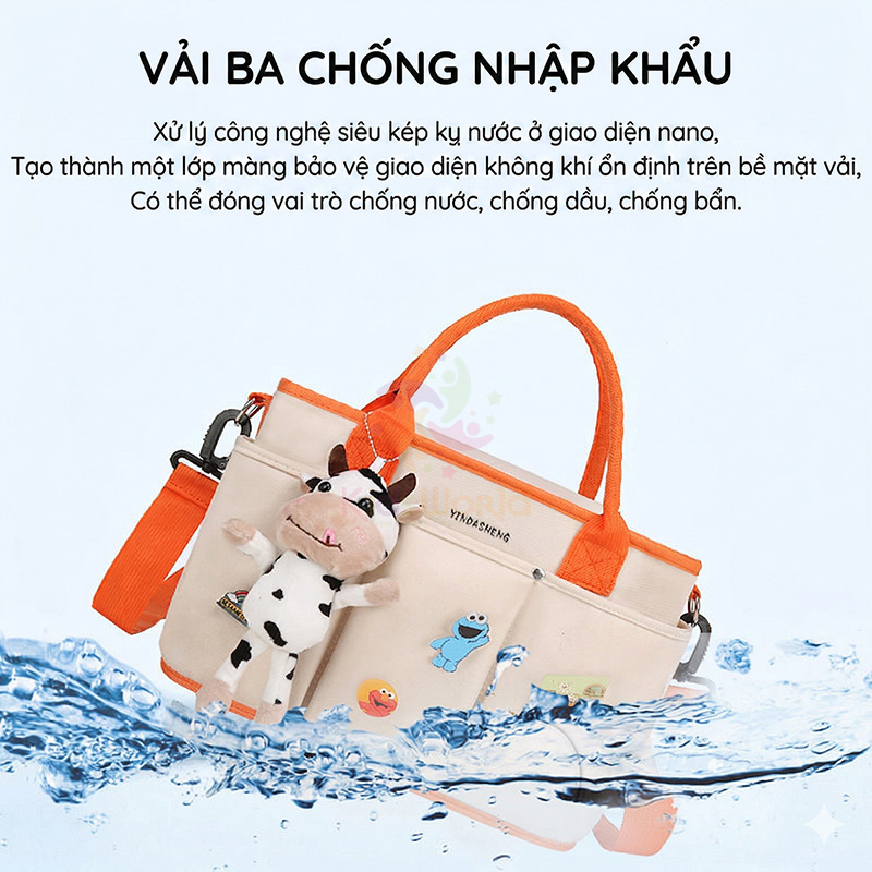 Túi xách bỉm sữa Xindasheng ngăn giữ nhiệt, chống thấm nước, cao cấp phong cách Hàn Quốc đa năng đựng đồ cho mẹ và bé