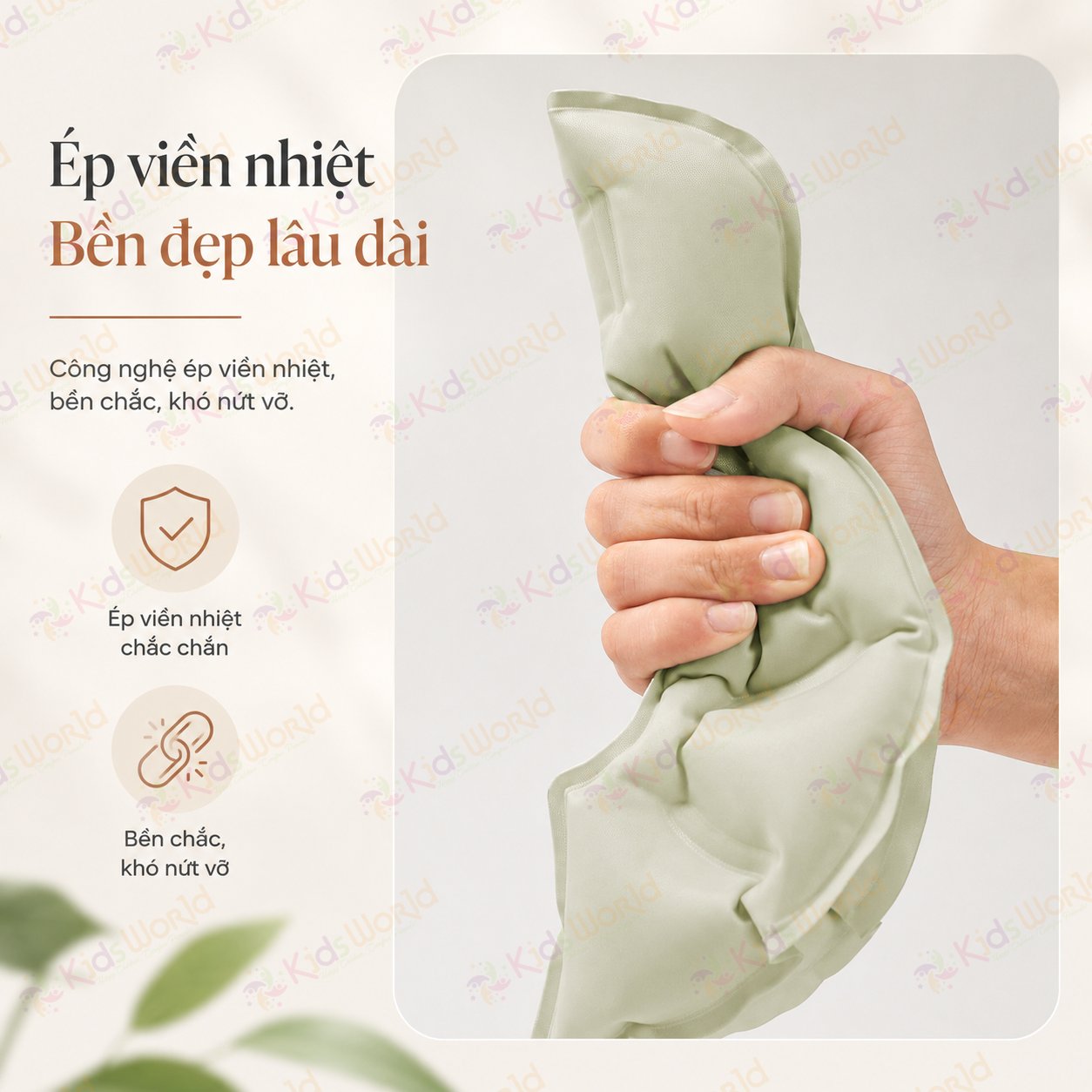 Túi chườm ngực nóng lạnh thông tia sữa KidsWorld 2 chiều cho mẹ sau sinh giảm căng tức bầu ngực, hỗ trợ hút sữa, kích sữa về nhanh hơn