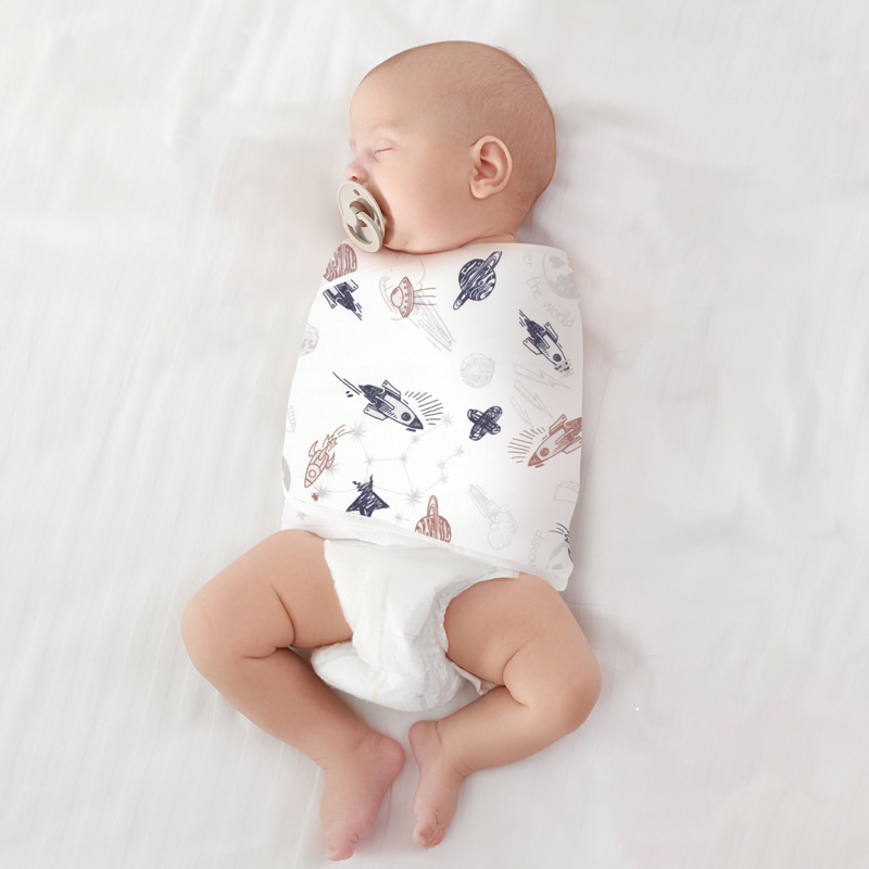 Túi ngủ, khăn quấn cho trẻ 0-1 tuổi giúp bé ngủ ngon chống giật mình, chất liệu 100% Cotton nguyên chất