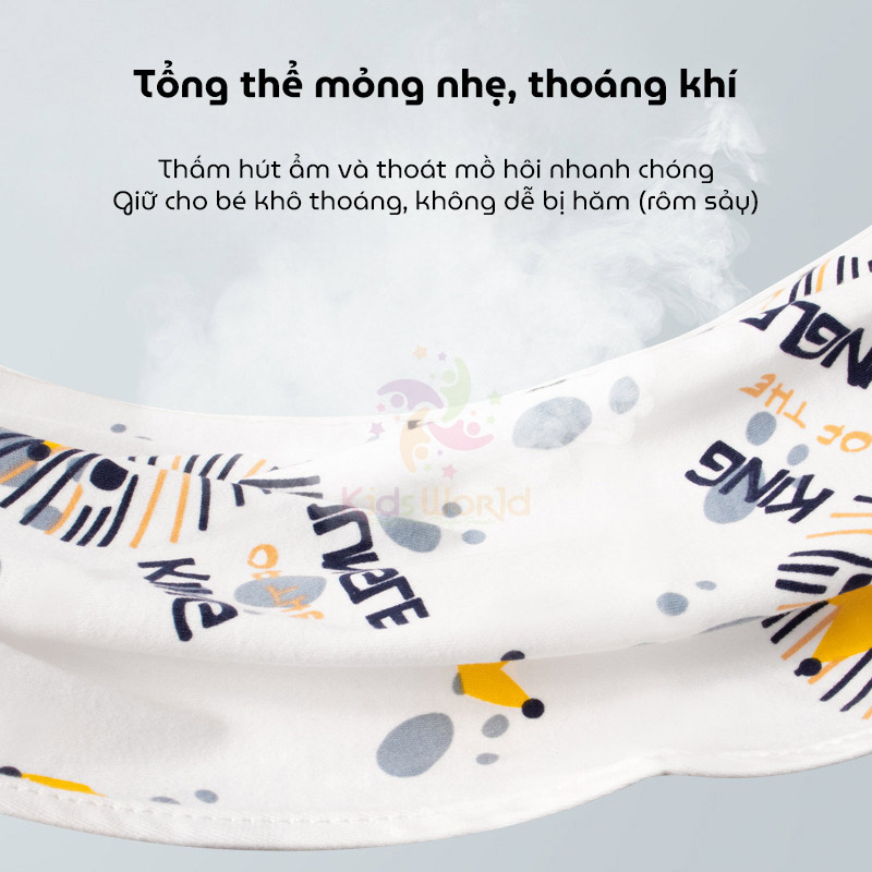 Túi ngủ, khăn quấn cho trẻ 0-1 tuổi giúp bé ngủ ngon chống giật mình, chất liệu 100% Cotton nguyên chất