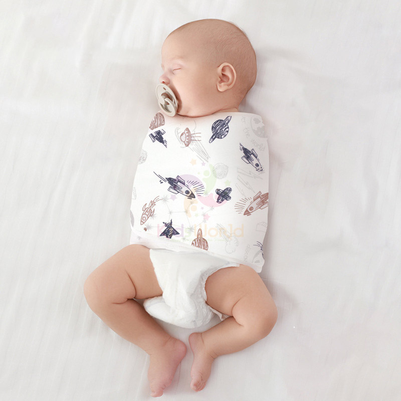 Túi ngủ, khăn quấn cho trẻ 0-1 tuổi giúp bé ngủ ngon chống giật mình, chất liệu 100% Cotton nguyên chất