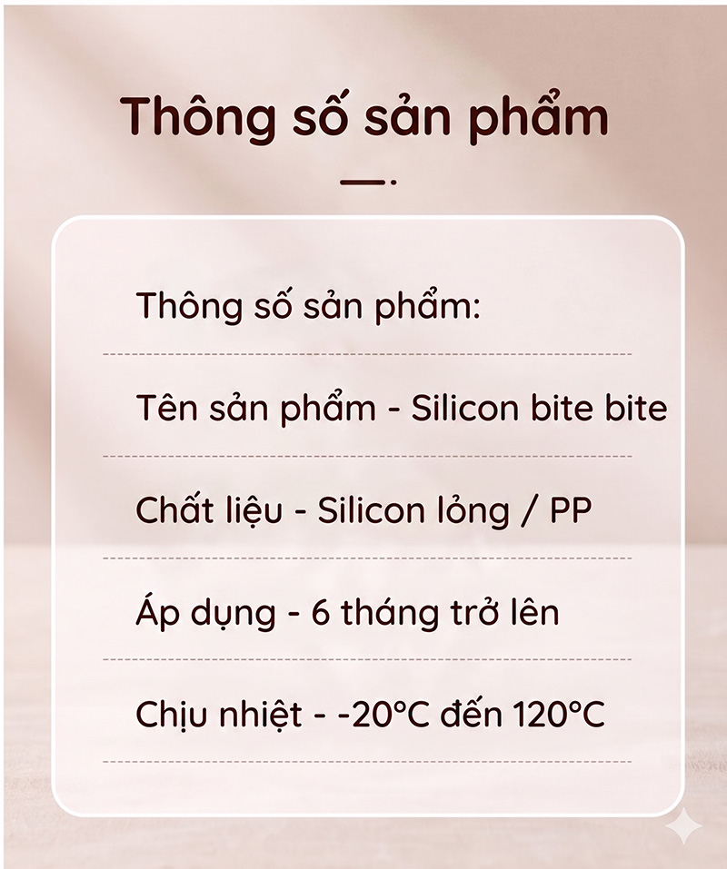 Túi nhai ăn dặm cho bé hình chiếc vòng chất liệu silicon