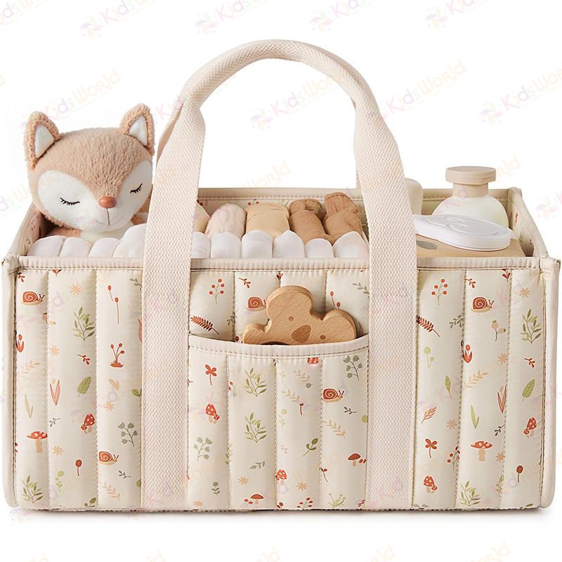 Túi xách đựng đồ bỉm sữa cho mẹ và bé phong cách Hàn Quốc dạng hộp có ngăn sắp xếp tiện lợi sức chứa lớn
