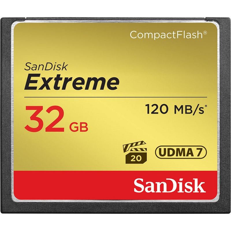 Sandisk CF extreme 32GB - 120Mb/s