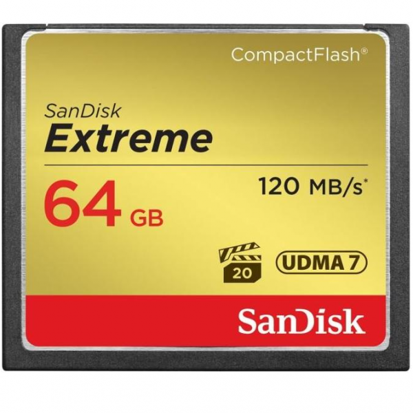 Sandisk CF extreme 64GB 120Mb/s