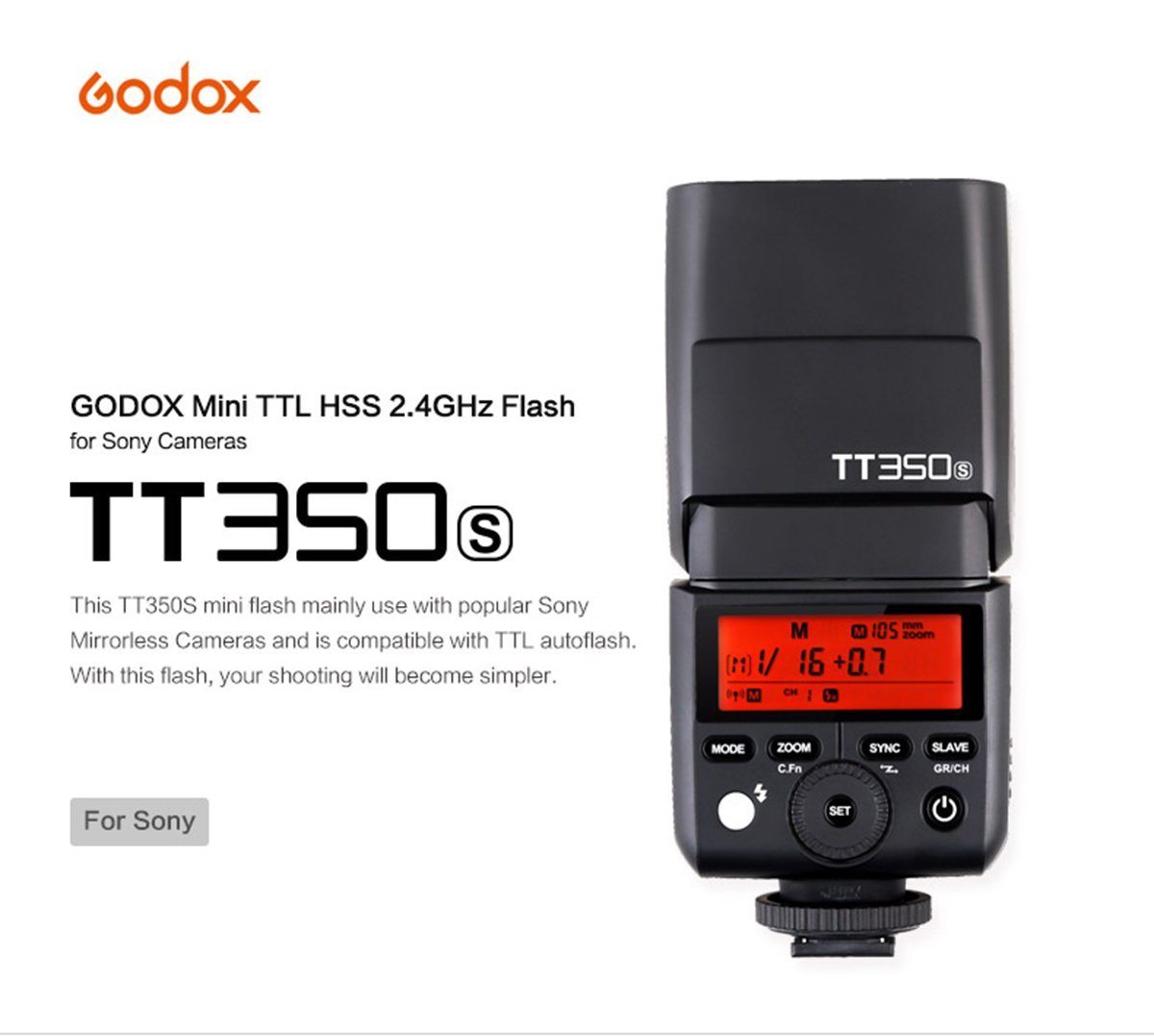 Flash Godox TT350S for Sony