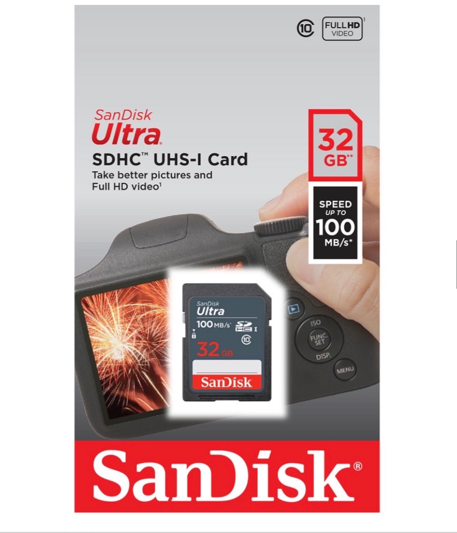 Sandisk SD Ultra 32GB - 100mb/s