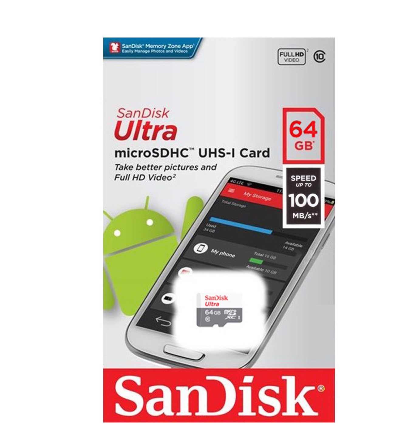 Thẻ Sandisk Micro SD Ultra 64GB 100MB/s