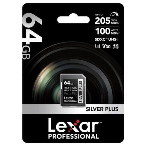 Thẻ nhớ Lexar 64GB Professional SILVER PLUS UHS-I SDXC Card V30