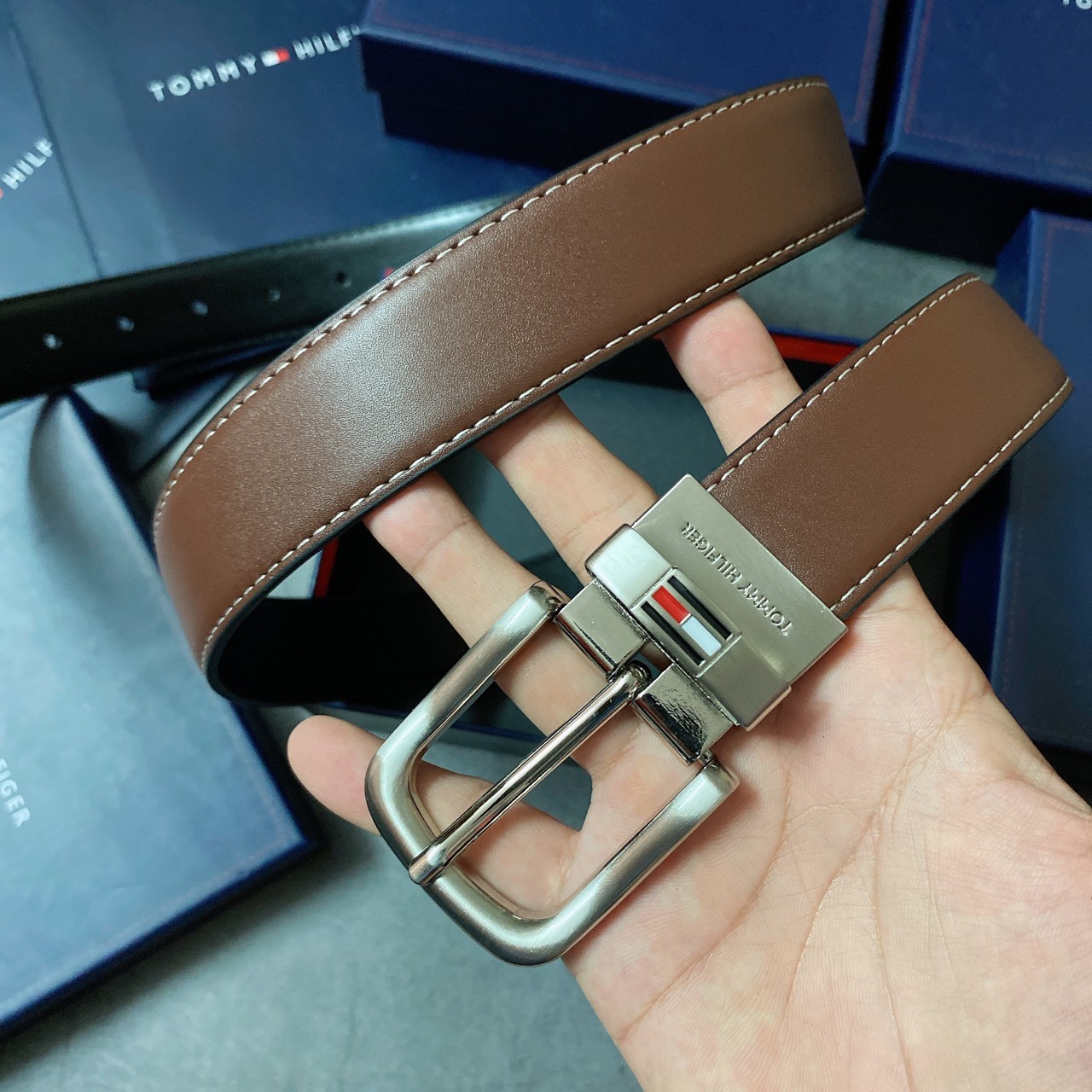 Thắt lưng nam Tommy Hilfiger Classic TL03, Chất liệu da cao cấp, thiết kế thon gọn, Hàng Dư Xịn