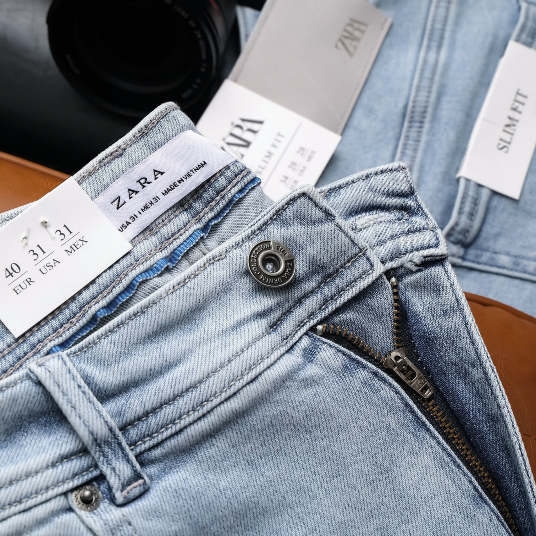 Quần Jean Dài Nam ZARA Form Slim-fit, chất vải co giãn nhẹ, ống