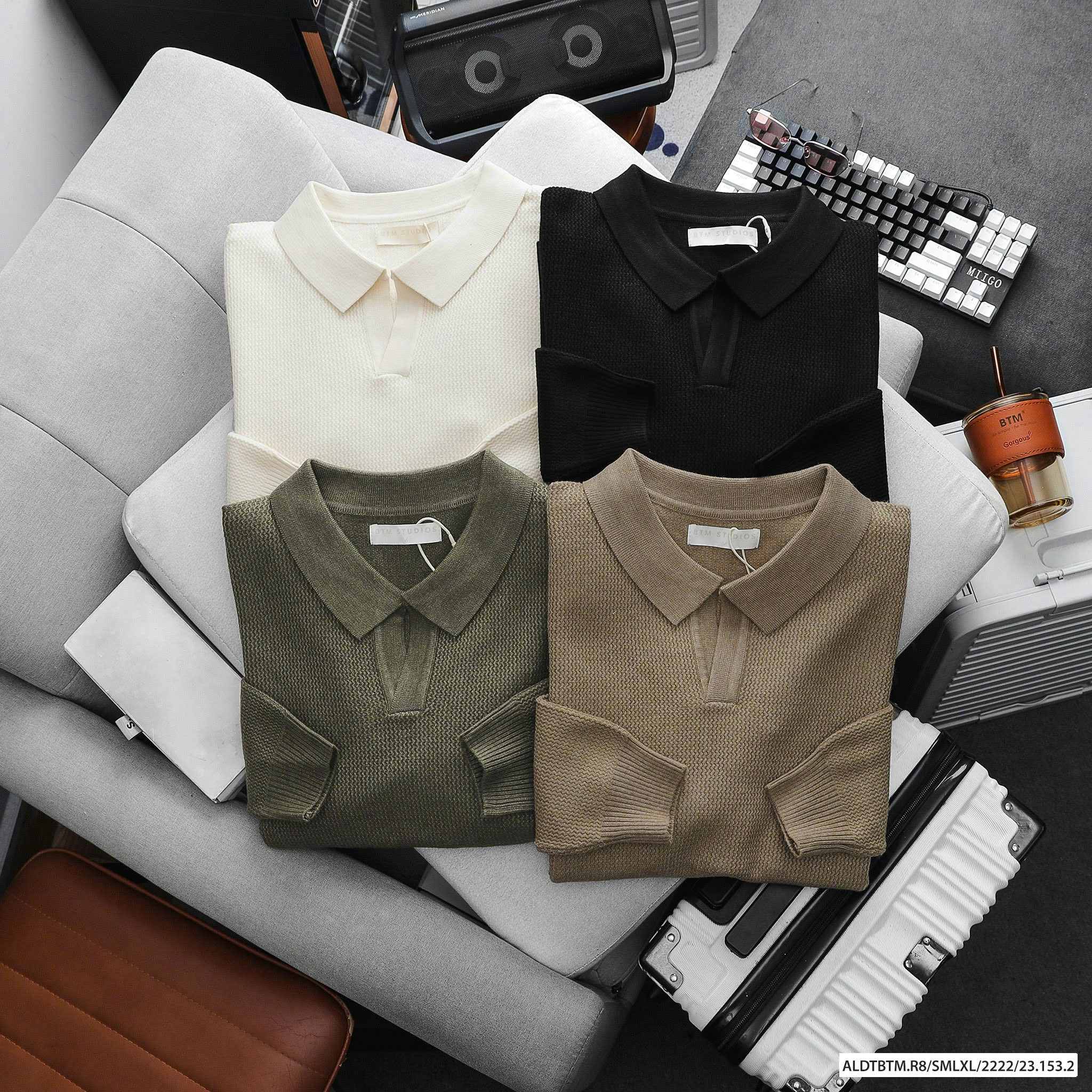 Áo Len BTM Long-Sleeve sweater, Form regular, sợi len cao cấp dệt sợi to giữ ấm tốt co giãn nhẹ, VNXK - BTL1