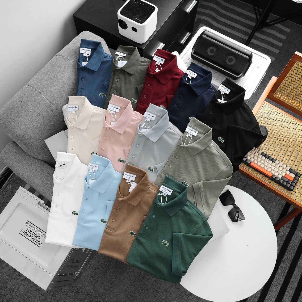 Áo Polo Lacoste Basic Ngắn Tay Trơn, Form Slim Fit, Chất liệu cotton Pique dày dặn, Hàng VNXK - PL132
