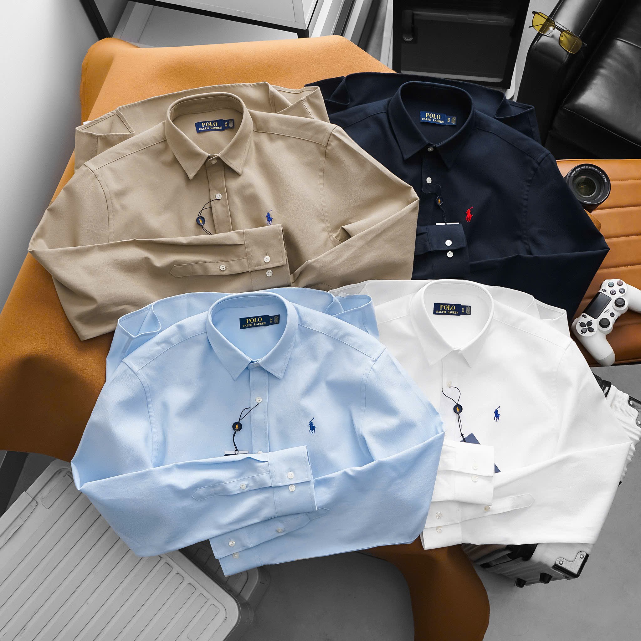 Áo Sơ Mi Nam Dài Tay Dư Xịn Ralph Lauren, Form Slimfit, Vải Oxford Chính Phẩm Nối Chuyền Dư Mềm Mát, Hàng VNXK- SM100