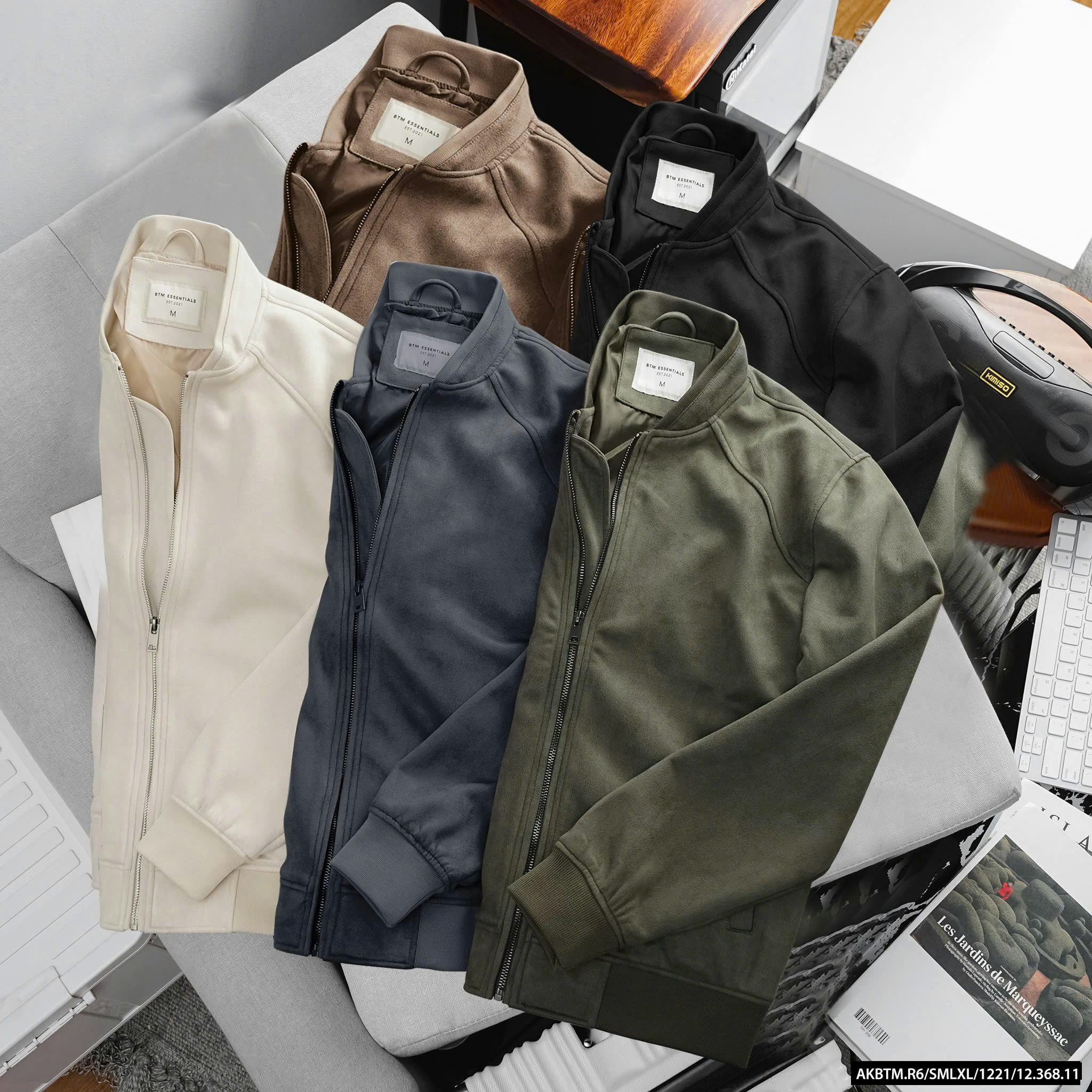 Áo khoác Bomber BT 2 lớp, chất liệu da lộn bền đanh, khóa kéo mượt mà - HXENG01