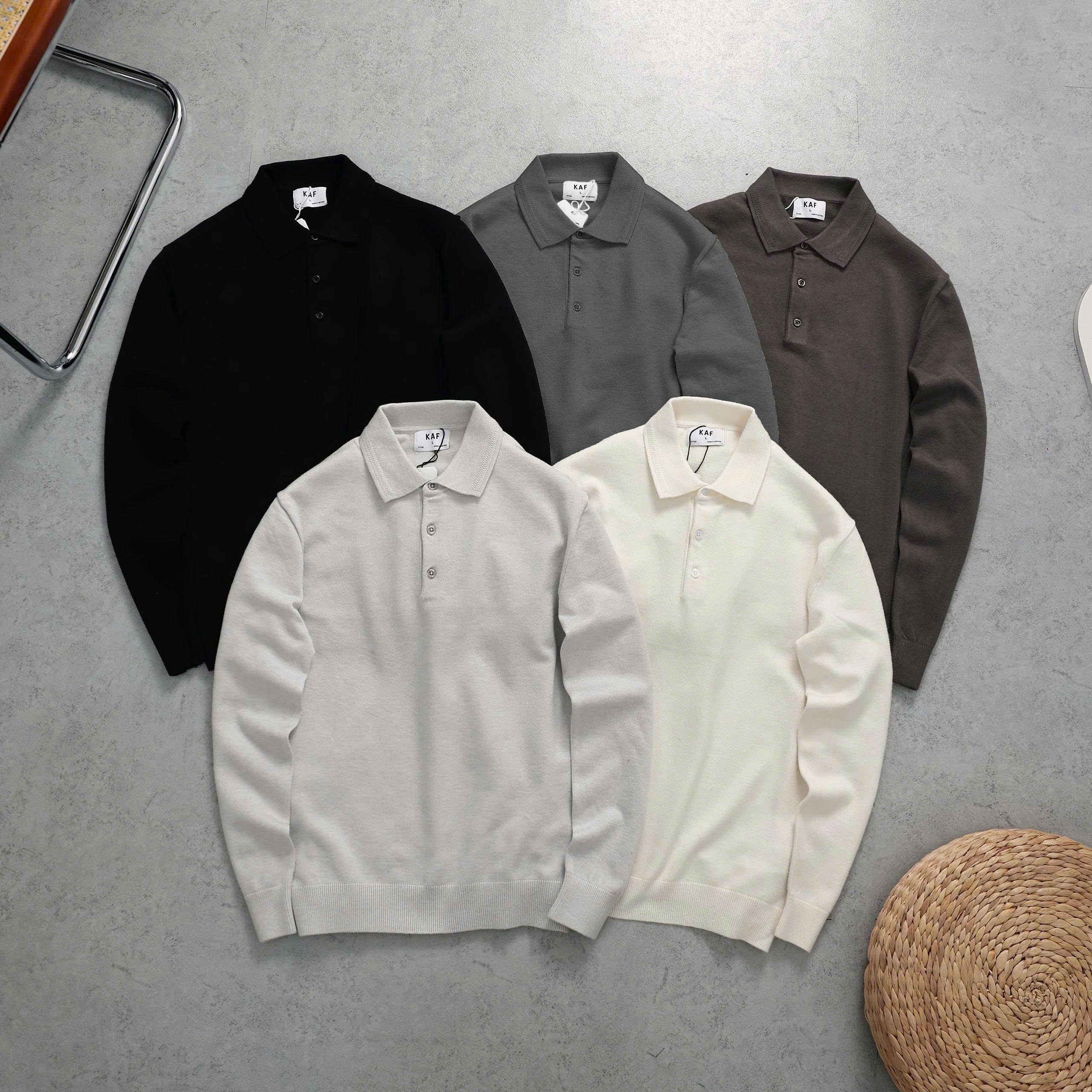 Áo len nam dài tay có cổ K.A.F Basic, chất lông thỏ Angora mềm mại ấm áp, form slimfit , VNXK - ALC1
