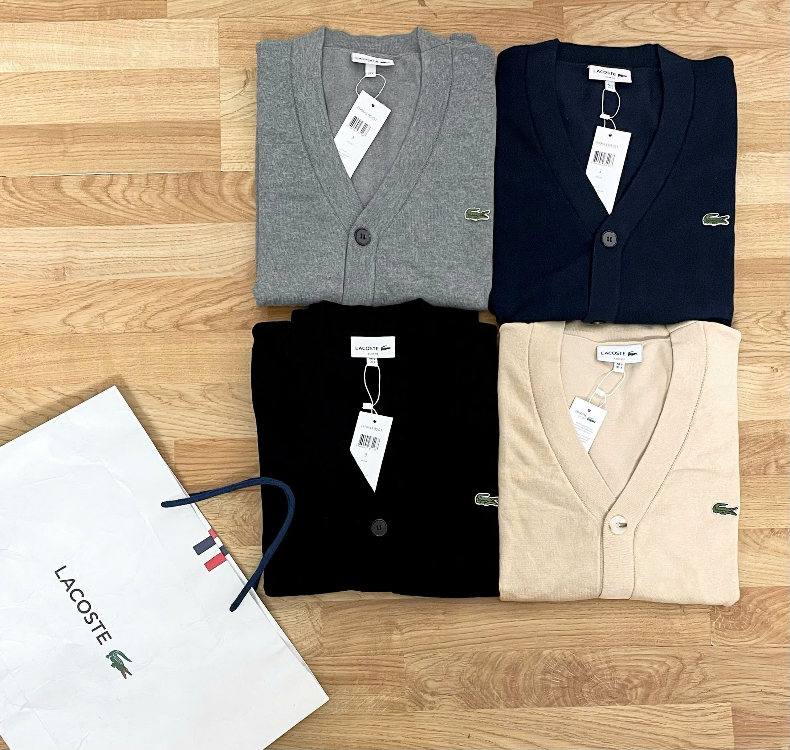 LCST Sweater Cardigan, form sợi (94% cotton x 6 % acrylic) đứng dáng ,Hàng TQXK - LSC1