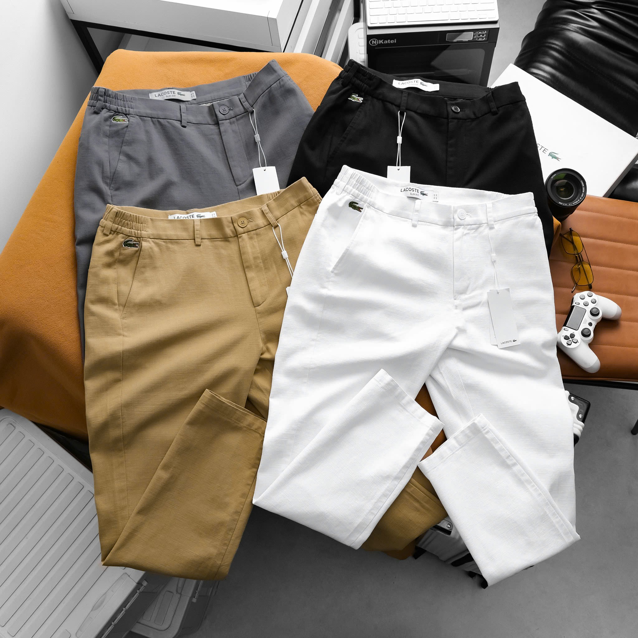 Quần Đũi Dài Nam Linen Pant Lacoste Summer 2025 , Form slim rộng thoải mái, vải đũi không xuyên thấu, Hàng VNXK - DL4