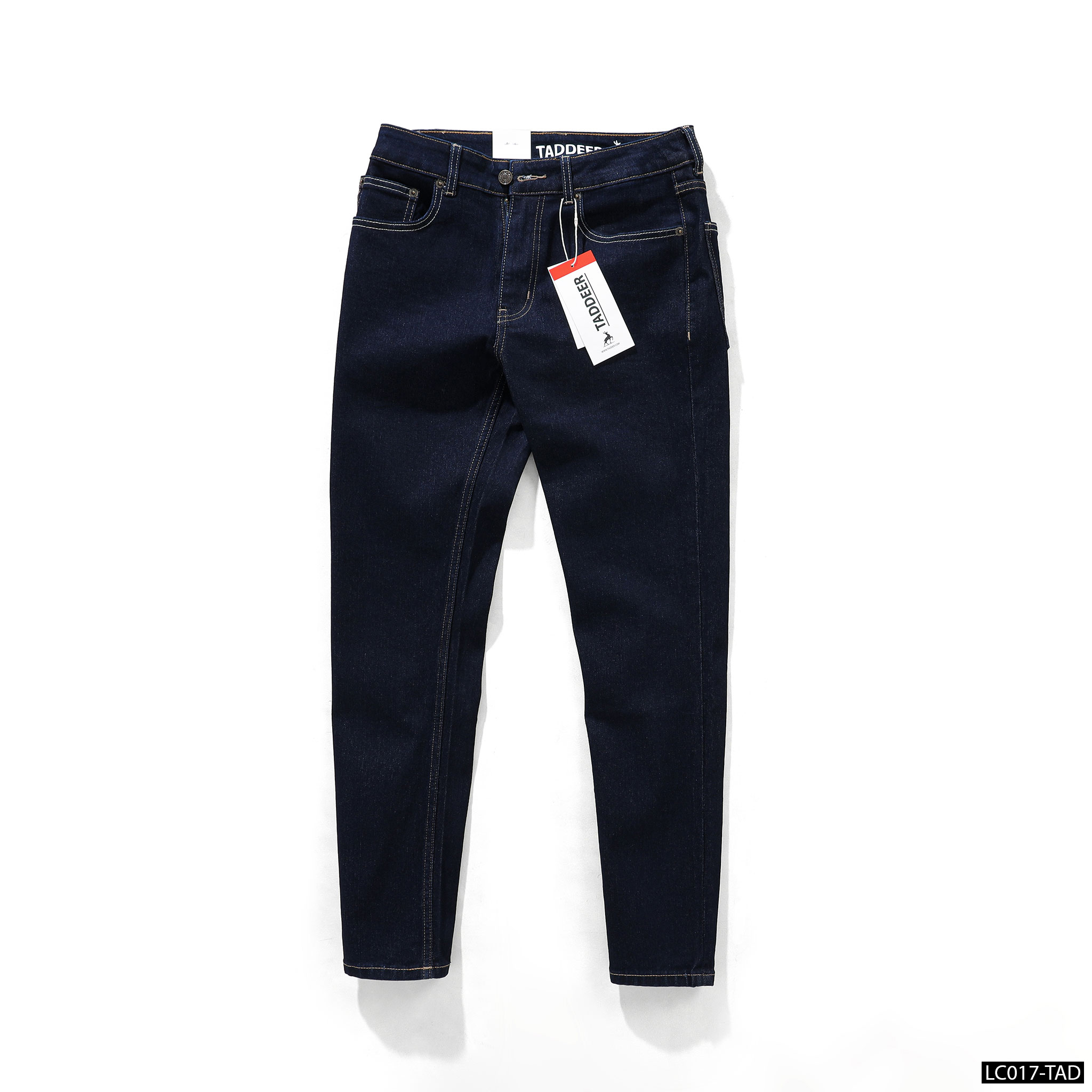 Quần Jean Dài Nam Taddeer Xanh Đen , Form Slim-fit, chất vải co giãn mềm mại, ống 14-18cm, Hàng VNXK - LC017