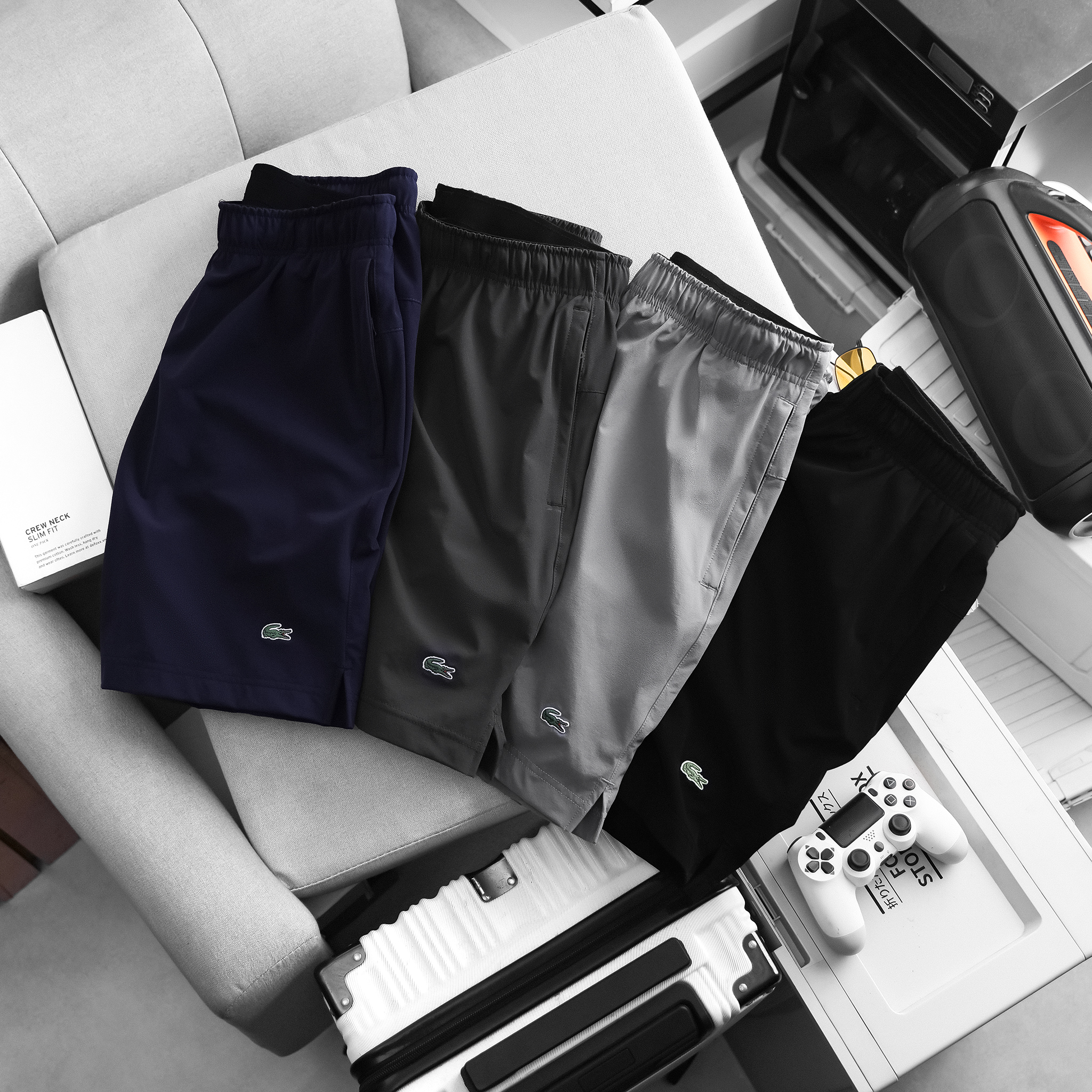 Quần Short TRAINING LCST, Form slim, chất vải xi dư cao cấp, chuyên dùng cho tập luyện, gym, siêu nhẹ, Hàng VNXK - SL1