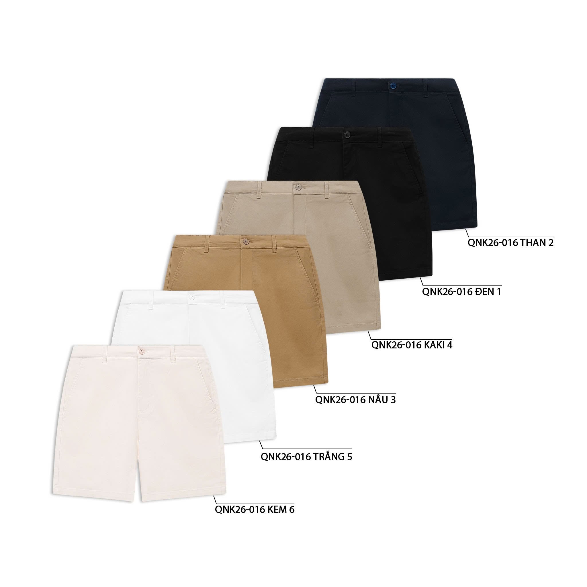 Quần Shorts Kaki Nam Underness Form Slim-Fit, chất vải kaki mềm mại co giãn, mát không bai dão - SKU15