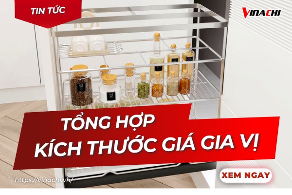 Kích thước giá gia vị tủ bếp theo tiêu chuẩn và cách lựa chọn