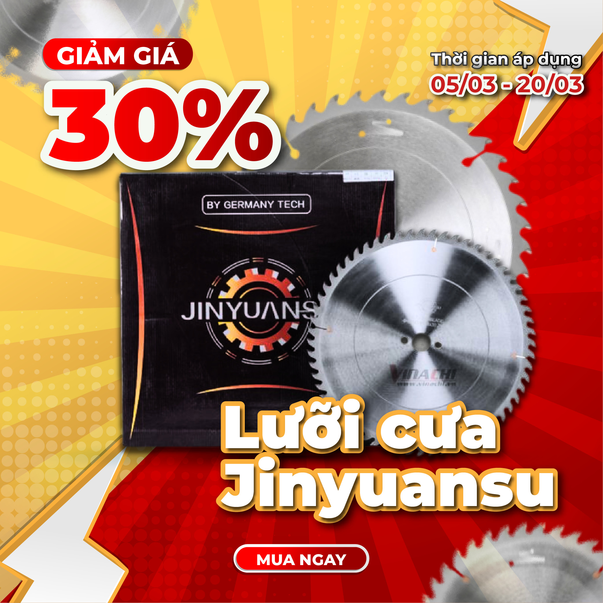 Ưu đãi giá hời: Giảm 30% cho lưỡi cưa Jinyuansu