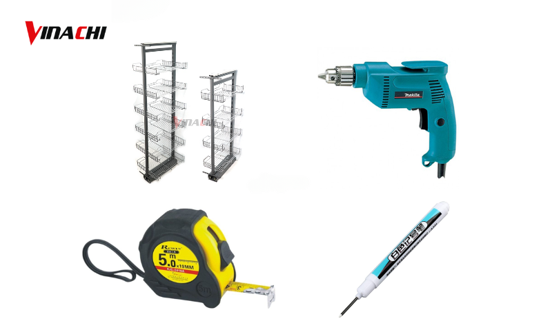 Dụng cụ cần chuẩn bị để lắp đặt tủ đồ khô cánh kéo