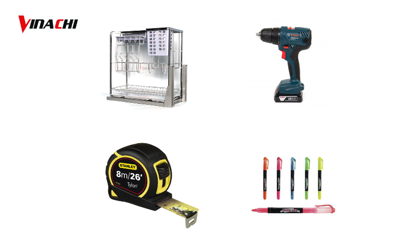 Dụng cụ cần chuẩn bị trước khi lắp giá dao thớt dạng nan